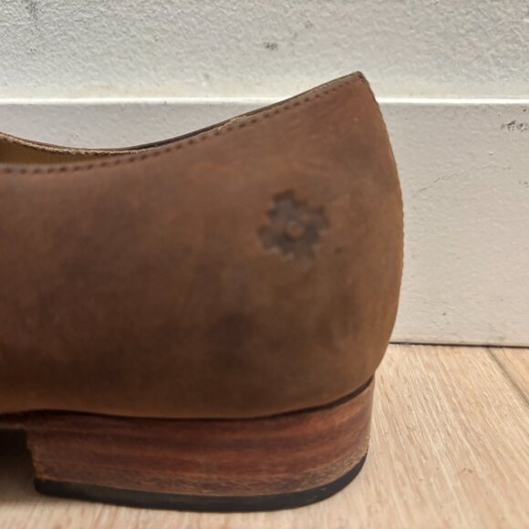 Nisolo Brown Nubuck Leather Derby Shoes - 9 - Picture 11 of 11
